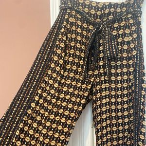 Anthropologie wide leg printed pants, size 6